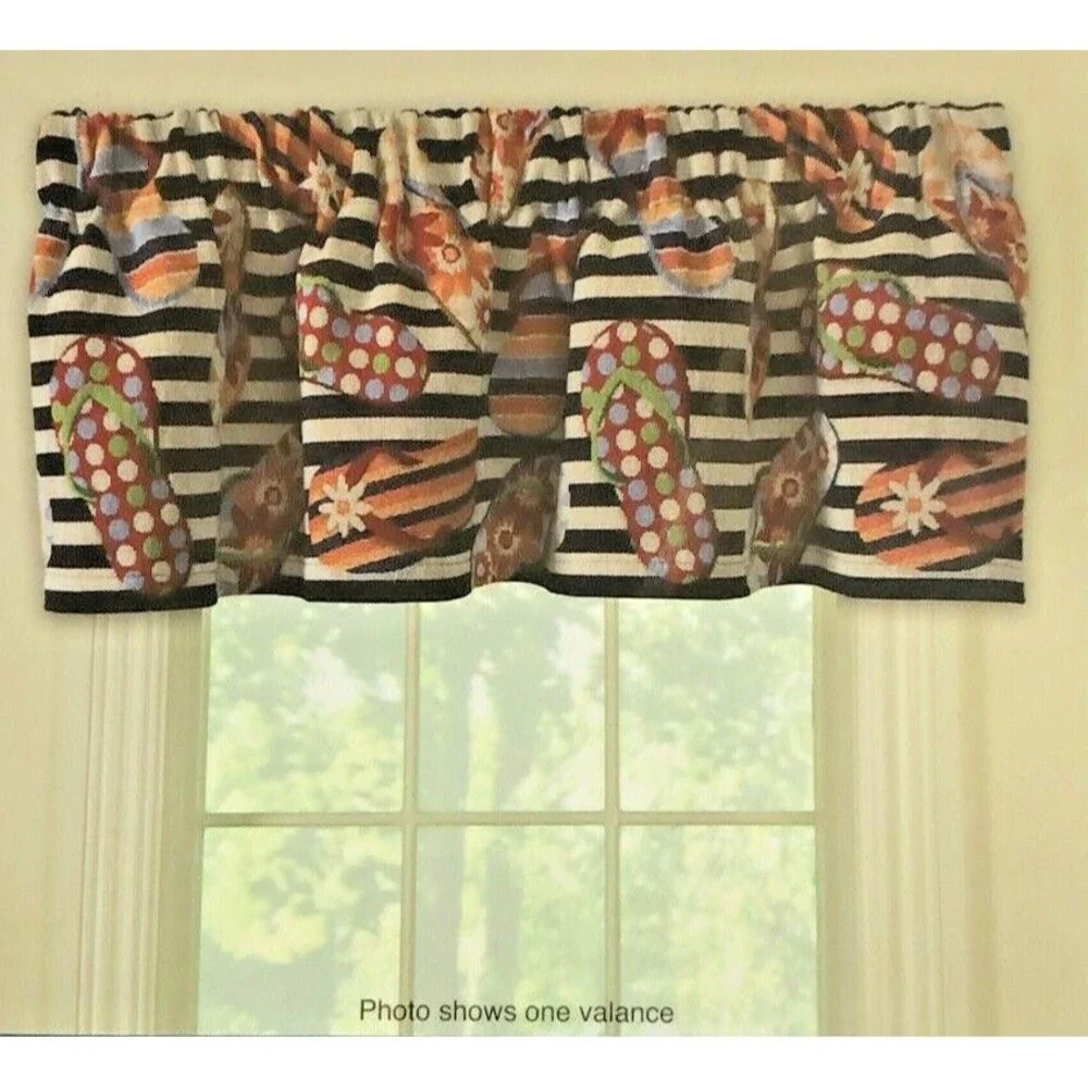 Flip Flop Tapestry Window Valance 54x15